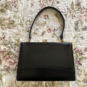 Vintage made in England Framed leather handbag purse